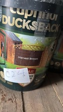 Cuprinol 5 Year Ducksback Shed and Fence Paint 5L - HARVEST BROWN DAMAGED TIN