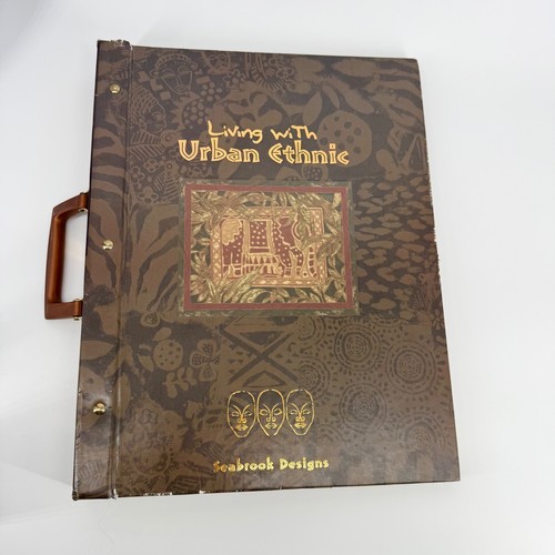 Seabrook Designs Living with Urban Ethnic Wallpaper Fabric Sample Book Vintage