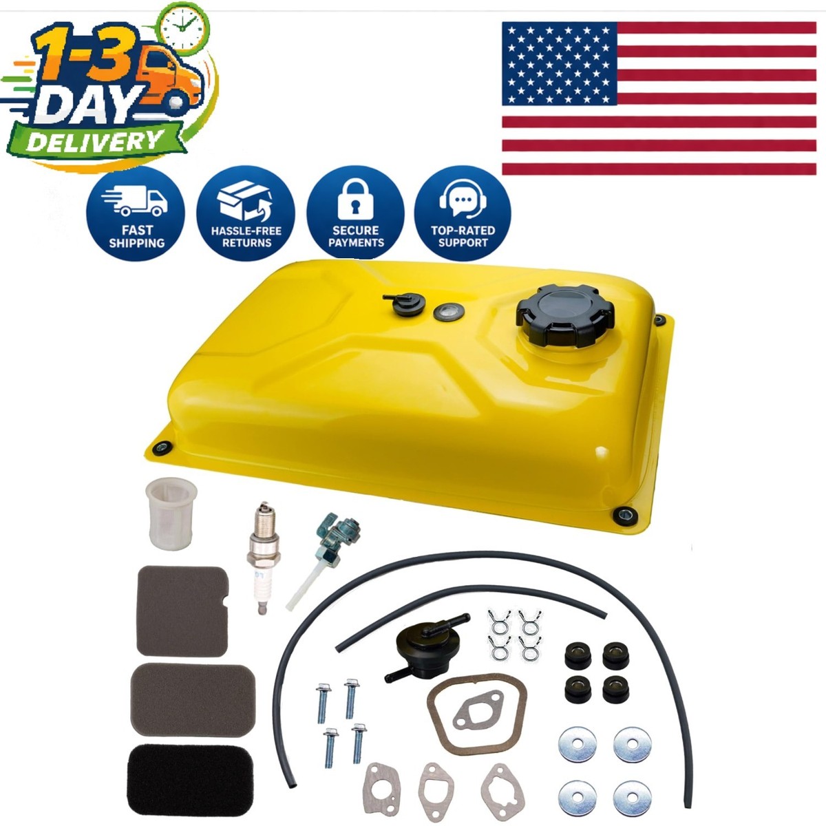 Complete Metal Fuel Tank with Accessories for Champion Generators