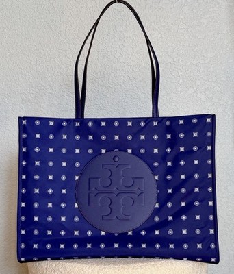 Tory Burch ELLA LARGE TOTE BAG Nothing Ditsy PRINT Double Logo Pocket LOW PRICE!