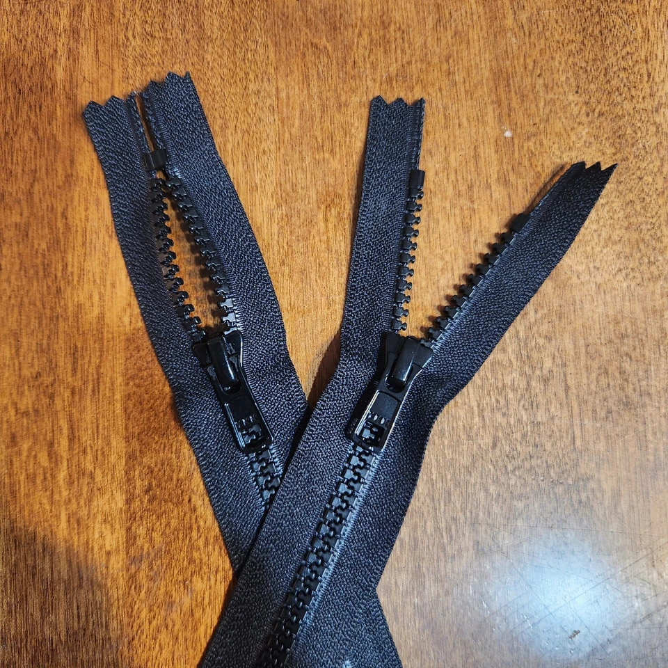 Lote a granel de 425 cremalleras Vislon YKK #5 28" negras 2 vías, tapicería/bolsa cerrada Foto 4 de 4