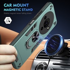 For Telstra T-Pro 2 5G Luxury Hybrid Armor Ring Holder Stand Magnetic Case Cover