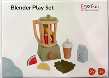 Wooden Blender Toy Play Set with accessories, 8 piece set