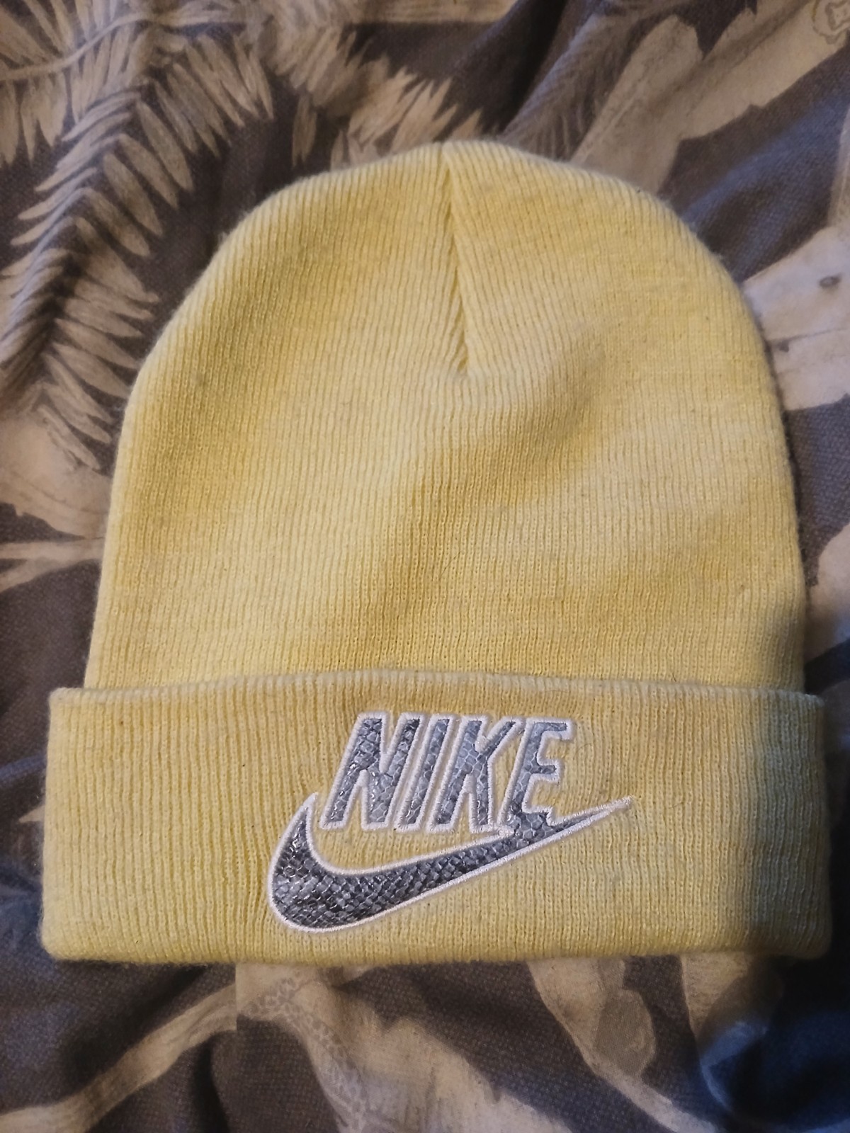 supreme nike snakeskin beanie black