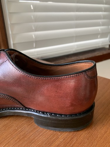 NEW w BOX 1st QUAL| ALLEN EDMONDS 8D PARK AVENUE OXBLOOD CAP TOE DRESS SHOES 8 D - Picture 12 of 17