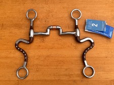 Spotted Cheek Square Port Correction Western Show Horse Bit  5"