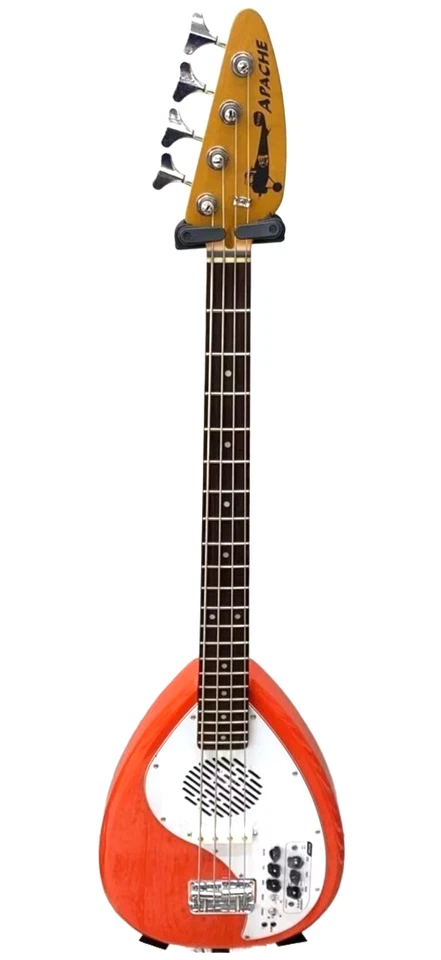 Altavoz bajo eléctrico de viaje VOX APACHE-1B Tear Drop incorporado rojo salmón Foto 3 de 4