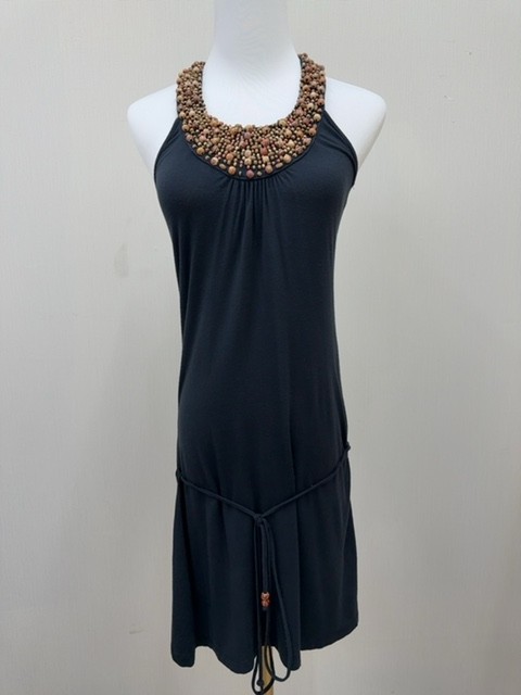 Killah Women's Black Beaded Cocktail Dress XS Sleeveless