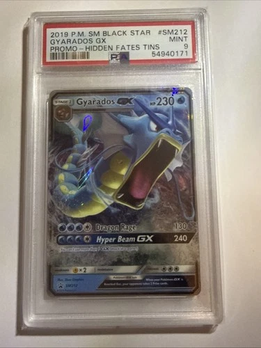 Pokémon Gyarados GX TCG SM212 Hidden Fates Black Star Promo PSA 9
