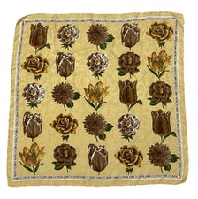 Enrico Coveri All Silk Flowers Pattern Women  s Scarf 33/34 In PEC