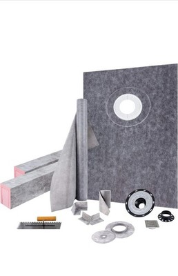 Vevor Shower Pan Kit 38x60 Complete Waterproof Tile Base w/ Offset Drain & Curbs