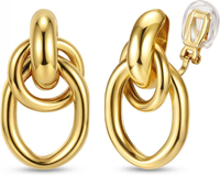 Clip Ohrringe Damen Hypoallergen Ohrclips Damen Ohne OhrlöCher Gold Silber Klipp