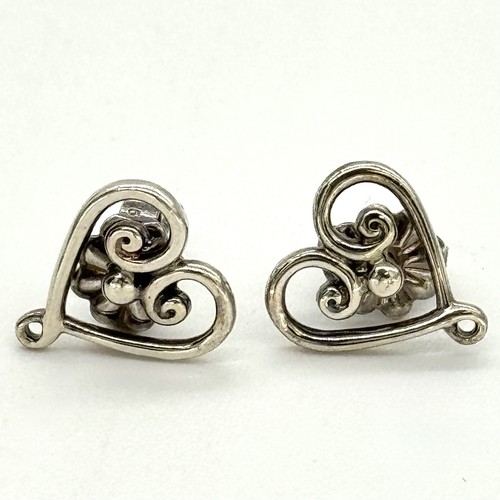 Tiffany & Co. Paloma Picasso Sterling Silver Venezia Goldoni Heart Earrings