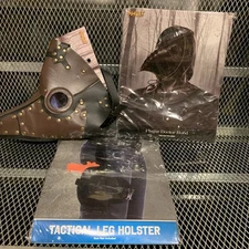 Plague Doctor Costume Accessories Steampunk Masquerade Mask Hood Cosplay