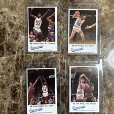 1988-89 Entenmann's Chicago Bulls 4-card Lot Craig Hodges Will Perdue RARE! MINT