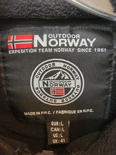 Outdoor Norway Expedition Team Norway Men's Fleece Jacket, Gray w/ Black Lining - Picture 2 of 7