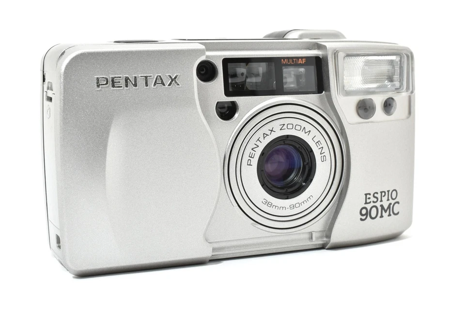 [EXC+5] Cámara fotográfica Pentax ESPIO 90MC plateada apuntar y disparar 35 mm de JAPÓN Foto 4 de 4