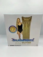 Splash Party Glitter Pool Float With Pillow