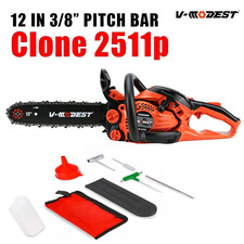 V-MODEST 2511p 12" Petrol Chainsaw 30CM Saw 2-Stroke Easy-start & Lightweight
