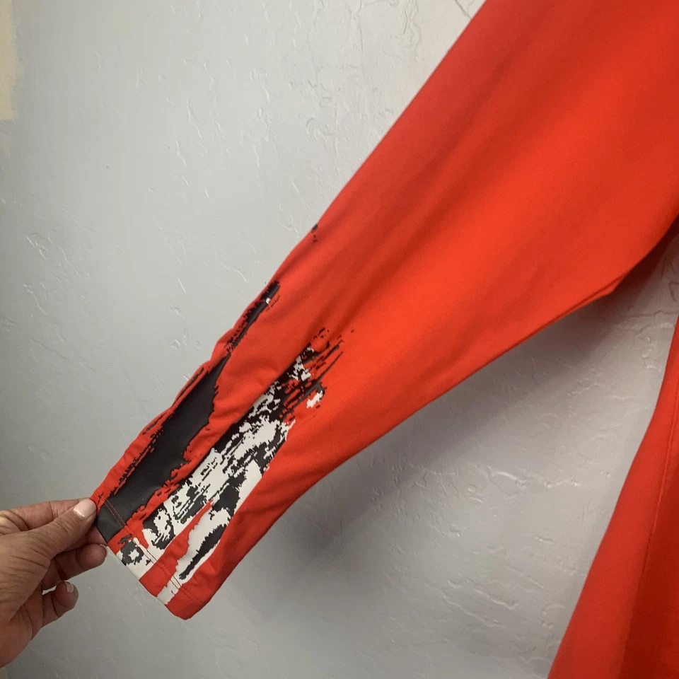 Jamie Sadock Golf Cuarto Cremallera Mujer Grande Rojo Negro Manga Larga Guijarro Playa Foto 3 de 4