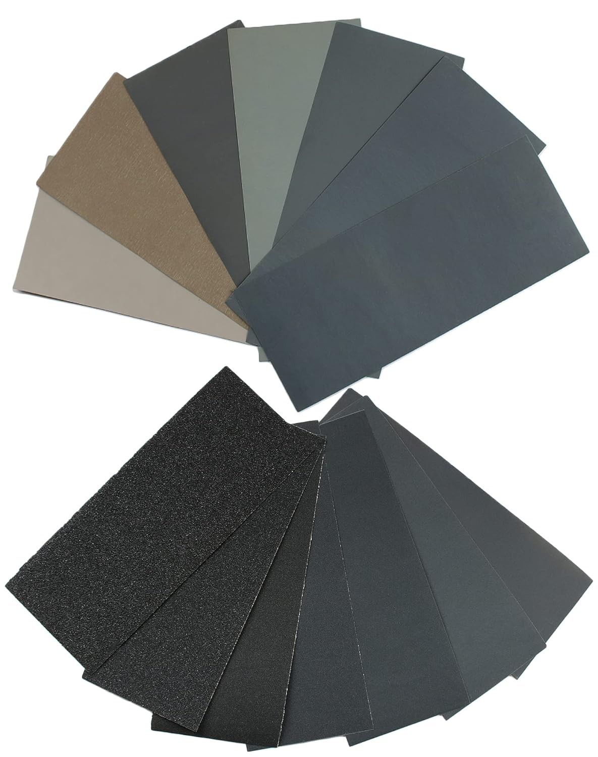 14-Sheets Sandpaper (60 to 10000 Grit), 9x3.6Inch Wet and Dry Sandpaper for Woo