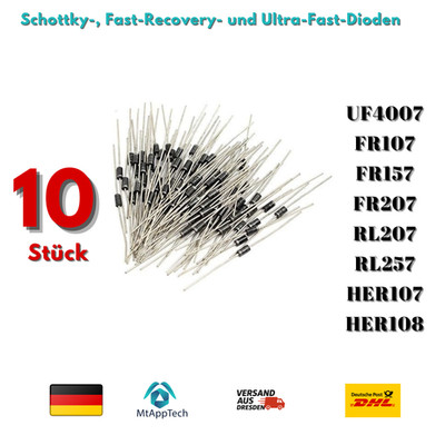 Schottky & Ultra-Fast Dioden UF4007 FR107 FR157 FR207 RL207 RL257 HER107 HER108