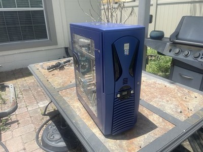 Vintage APEVIA X-Superalien Blue Retro Gaming ATX PC Case