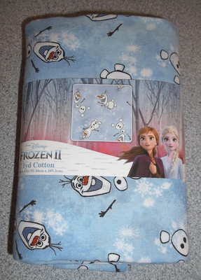 Frozen II Disney Pre-Cut 100% Cotton Fabric 1 Yard Pkg 36''x 43'' Olaf Toss NEW