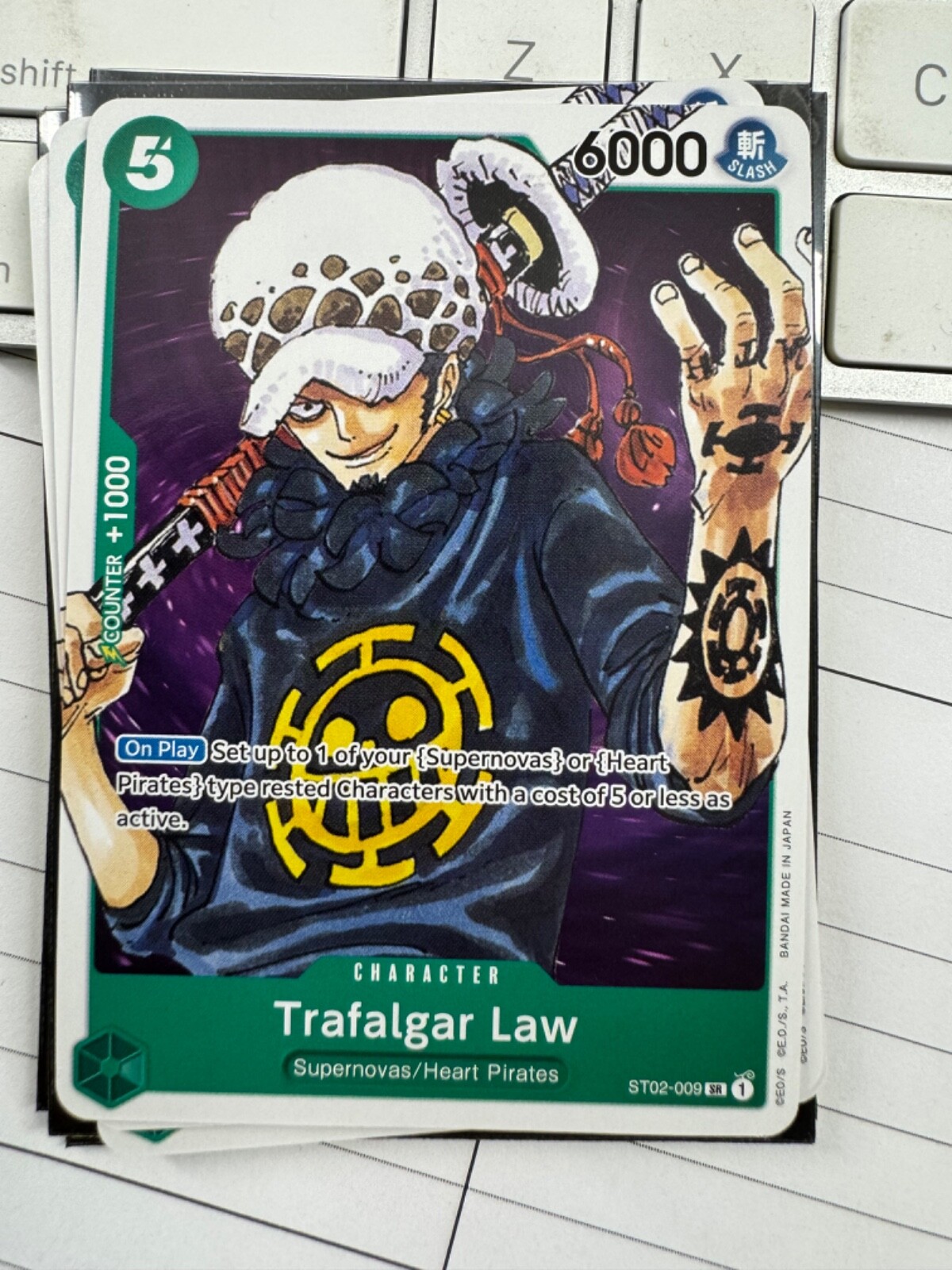 One Piece TCG English Trafalgar Law ST02-009 Revisionist White border