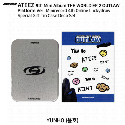 ATEEZ THE WORLD EP.2 OUTLAW Minirecord 4th Online Lucky Draw Tin