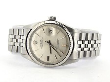 Rolex Datejust 1601 Mens Stainless Steel 18K White Gold Watch with Silver Dial 3