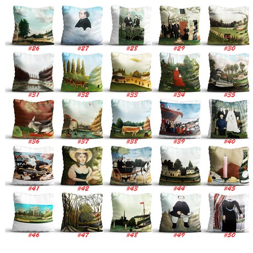 Painting By Henri Rousseau High Quality Silk Pillowcase Decor Cushion Cover - Picture 8 of 68