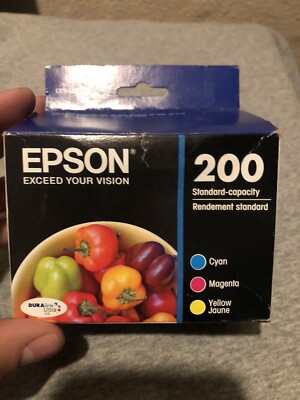 Epson 200 Cyan Magenta Yellow Printer Ink Cartridges New  (Exp. 5/2023)
