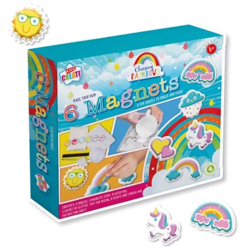 Children s Kids Create Make Mould Paint Your Own SIX Rainbow