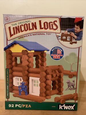 Lincoln Logs Wolf's Lodge Building Set 92 PIECES KINEX Original 100% Complete