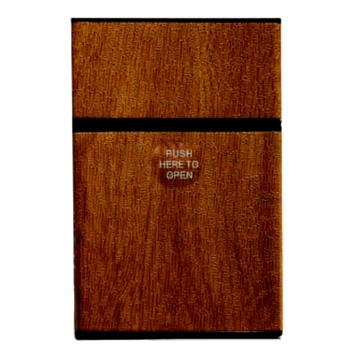 Zigaretten Plastik Klapp Box Automatic Click Holzoptik Dunkelbraun #14805