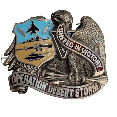 New In box- Vintage operation desert storm belt buckle C1991