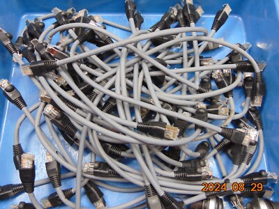 LOT OF (10)  1' FT CAT6 PATCH CORD ETHERNET NETWORK CABLE CAT-6 8-WIRE