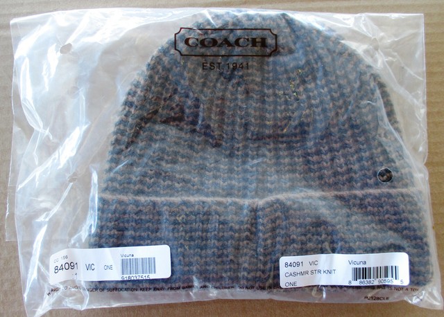 coach cashmere beanie