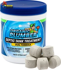 Septic Tank Treatment & Cleaner Tablets - 1 Year Supply Beneficial Bacteria & En