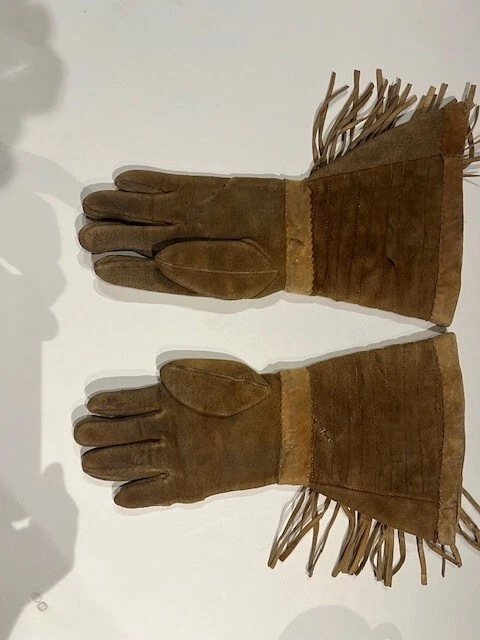 Guantes decorativos con cuentas indios Sioux usados Foto 4 de 4