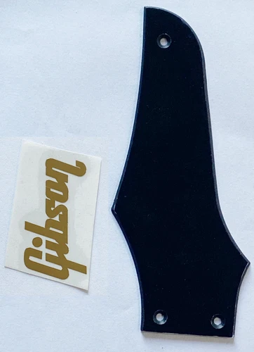 For Gibson Firebird"Logo"Truss Rod Cover+Gold Decal Guitar Pickguard 1 Ply Black