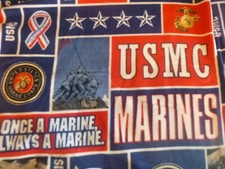US Marines Fleece 60 inches wide by 36 inches long