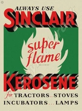 Sinclair Kerosene 9" x 12" Metal Sign