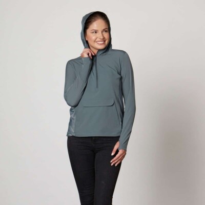 NEW Fossa 5592 Ladies Skyline Gray Soft Shell Half Zip - Small  -$82 MSRP