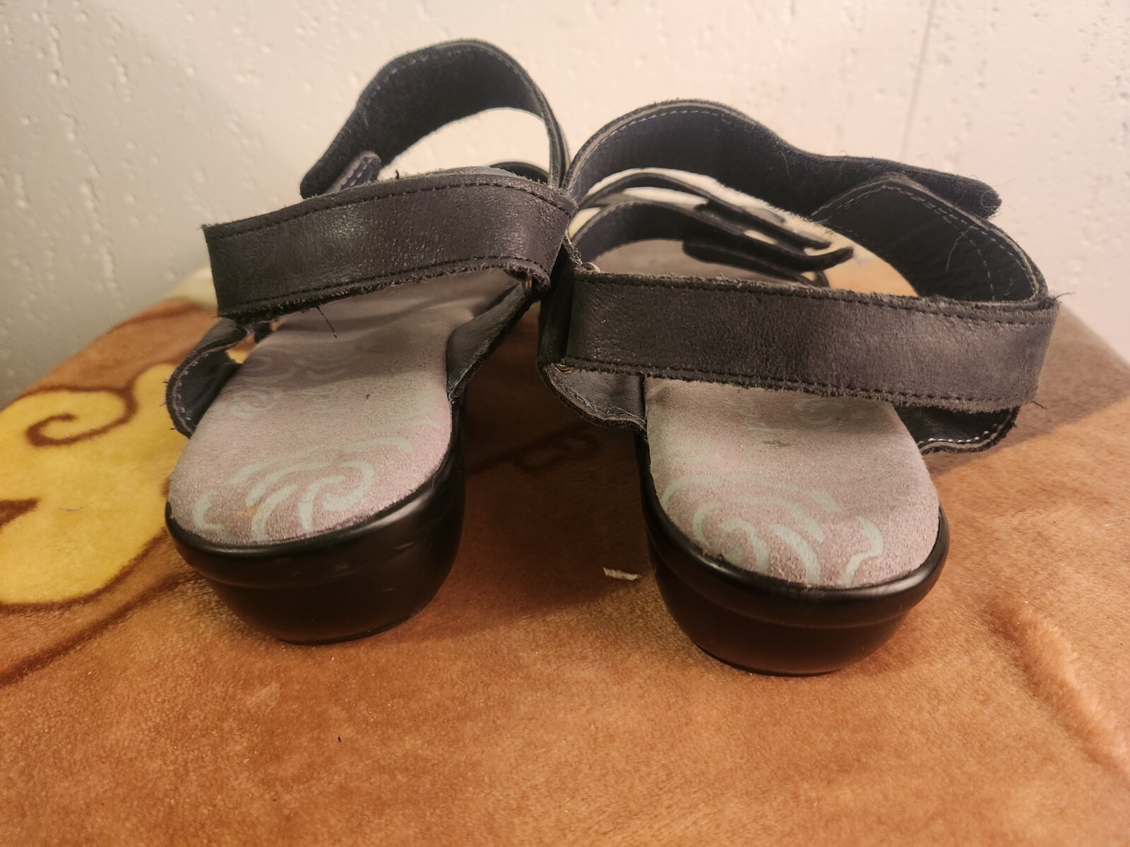 APL Sandali da donna Propet taglia 7 5 W neri con cinturino in pelle #49