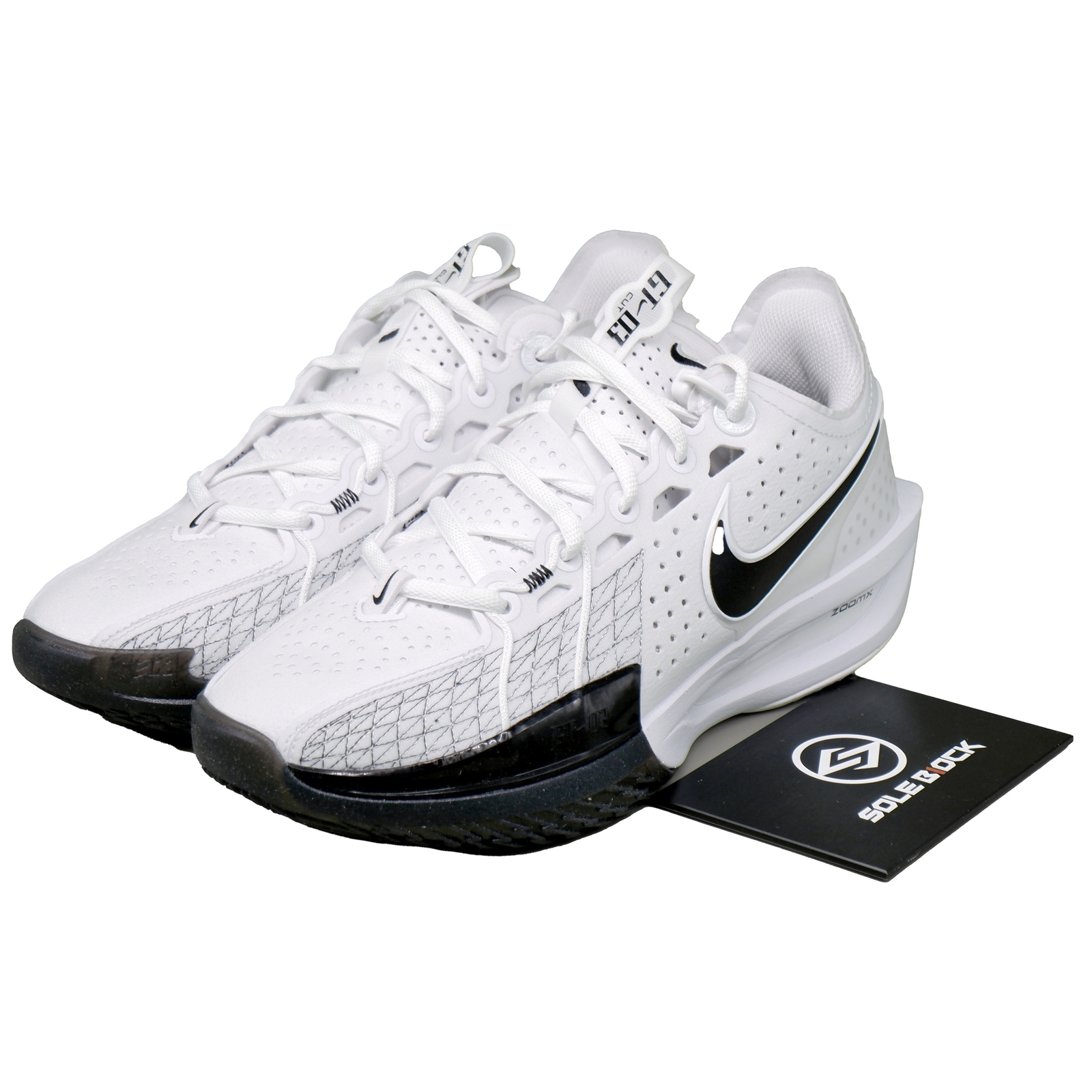 Nike Air Zoom GT Cut 3 EP White Black Low Top Basketball Sho