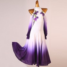 Latin Ballroom Dance Dress Modern Salsa Waltz Standard Long Dress F628 4 Colors