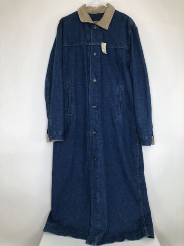 New w Tag: LEVI STRAUSS Vtg. Old Stock Mens Md. Denim Western DUSTER Jacket  Coat | eBay