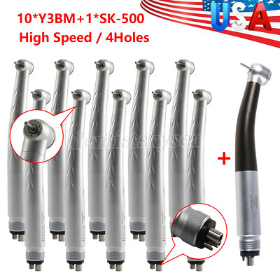 11PCS NSK PANA MAX Style Dental High Speed Handpiece Push Button Turbine 4H U3BM